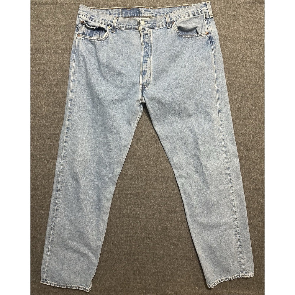 Vintage Levi's 501 Jeans 42x34 (38x32) Made In USA Faded Button Fly 90s